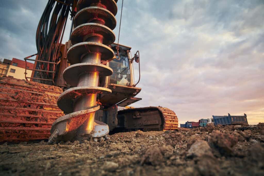 wood mats building activity on contruction site