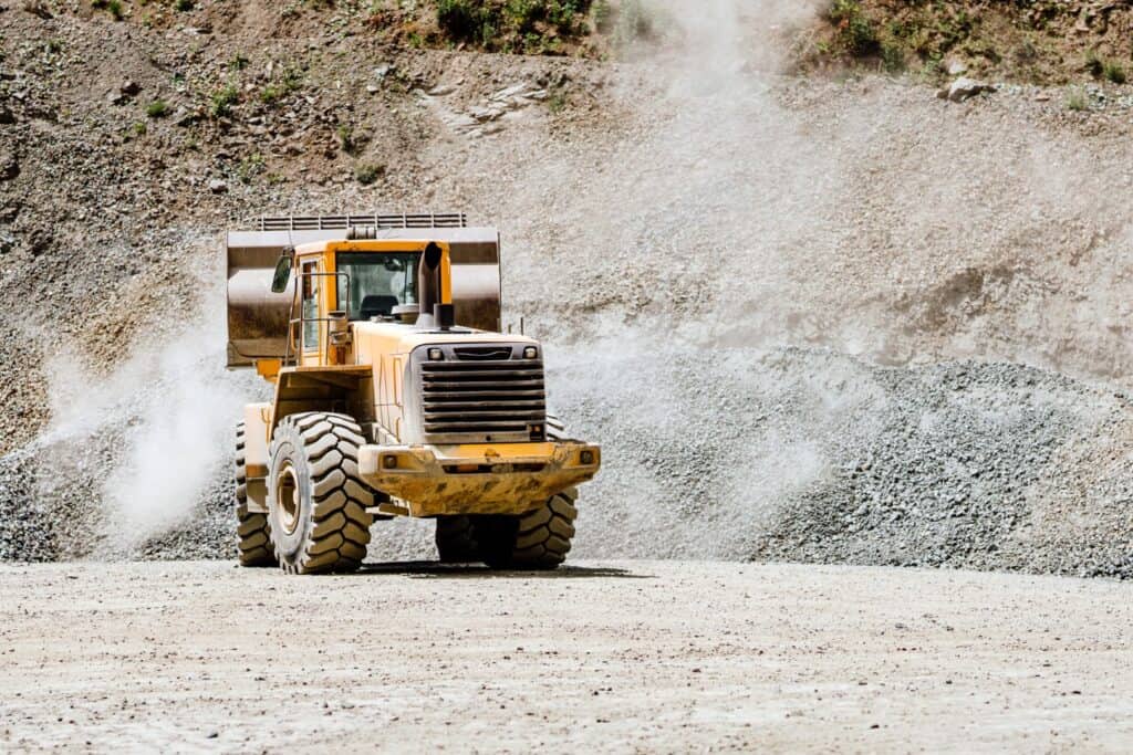 timber mats mining wheel loader machine